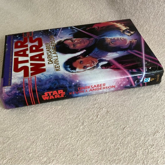 Vintage Star Wars “Darksaber” Hardcover Book-1995-Kevin J. Anderson-Collectible - Picture 7 of 8